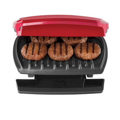 [BD00198] George foreman parrilla tipo grill 5 porciones roja GR350FR-LA