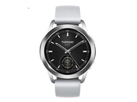[AC002XIA01] Xiaomi Watch S3 - Smart watch - Marco metálico bisel de acero inoxidable y correa de fluoroelastómero Pantalla AMOLED – Diseño circular de 1.43- 150+ modos deportivos Autonomía de hasta 15 días (uso típico -Aluminum silver